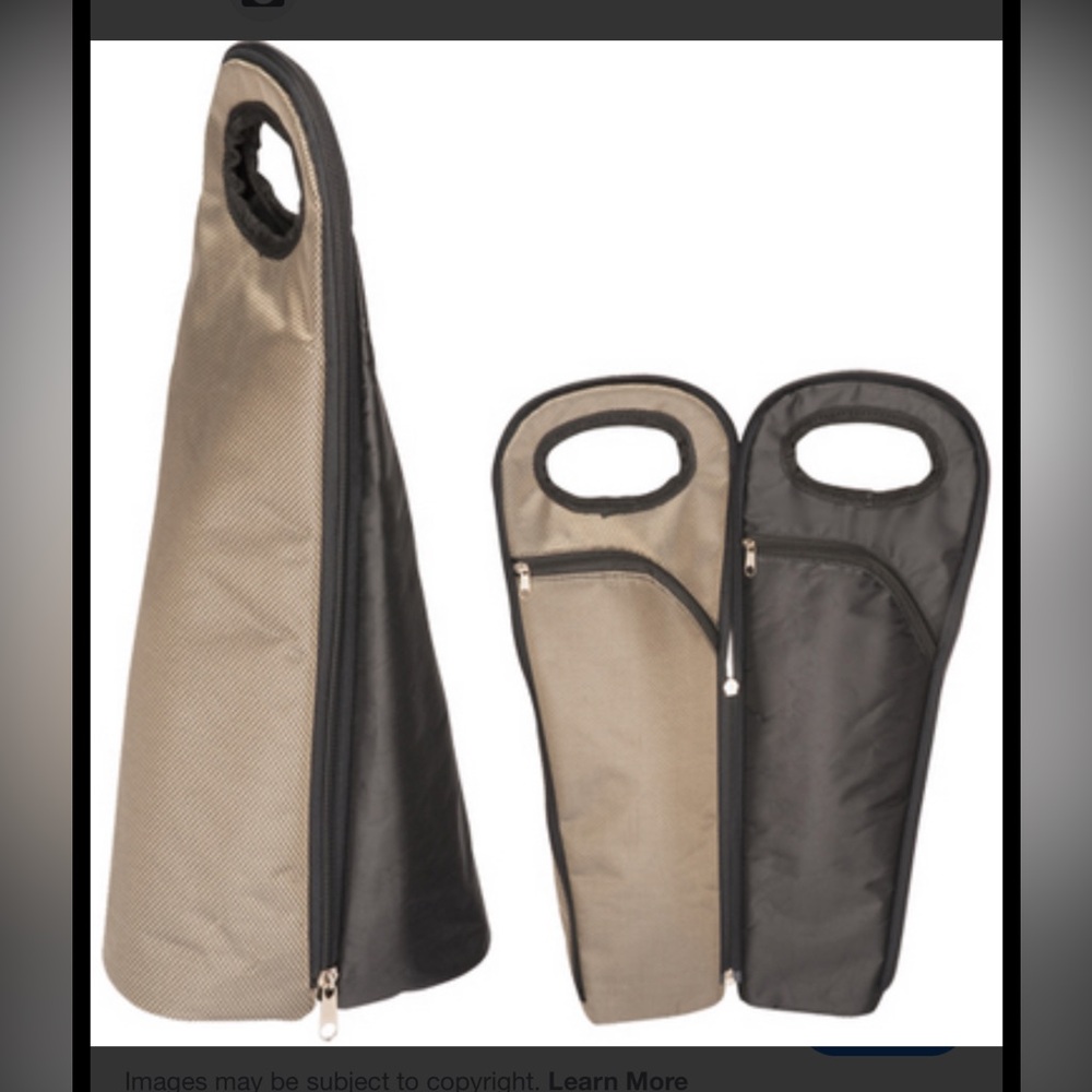 Jackson-Triggs Tan and Black Reusable Wine Tote
